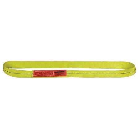 Web Sling, Type 5, 4 ft L, 2 in W, Nylon, Yellow