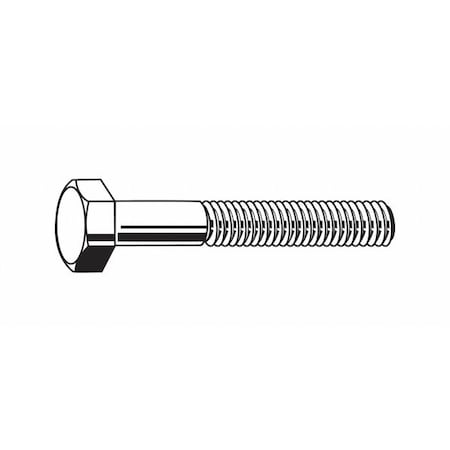 Grade 8, 3/8"-16 Hex Head Cap Screw, Zinc Yellow Steel, 2-1/2 in L, 25 PK