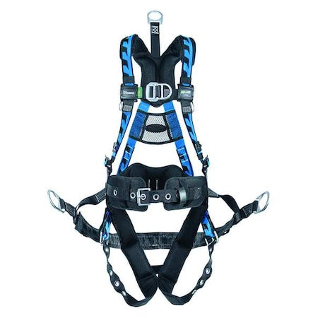 AirCore(TM) Oil & Gas with Seat Sling Full Body Harness, 2XL/3XL, 400 lb., Mating Chest/