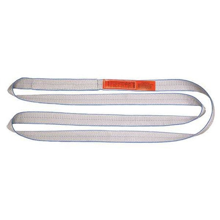 Web Sling, Type 5, 3 ft L, 2 in W, Polyester, Silver