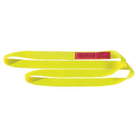 Web Sling, Type 5, 17 ft L, 6 in W, Nylon, Yellow