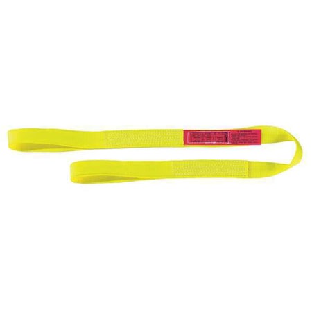 Web Sling, Type 3, 13 ft L, 6 in W, Nylon, Yellow