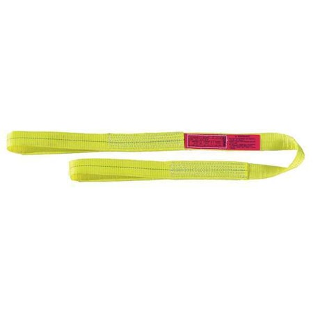 Web Sling, Type 3, 10 ft L, 3 in W, Polyester, Yellow