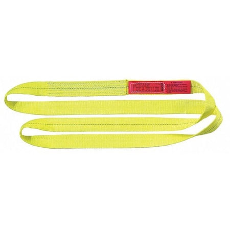 Web Sling, Type 5, 6 ft L, 1 in W, Polyester, Yellow