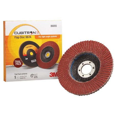 Flap Disc,Type 27,4-1/2 in. dia.,40 Grit