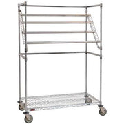 Sterile Wrap Cart,48x68,Chrome,1 Shelf