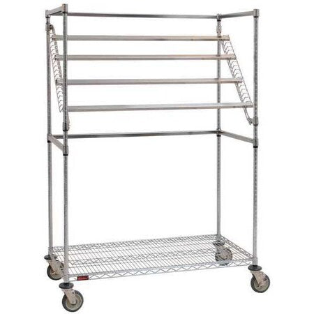 Sterile Wrap Cart,48x68,Chrome,1 Shelf