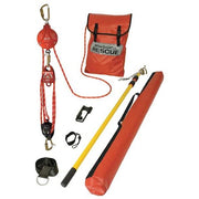 Rescue System, 400 lb, Aluminum, Stainless Steel, For Use With: Full Body Harness