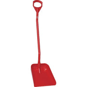 Ergonomic Square Point Shovel, Polypropylene Blade, 51.2 in L, Red