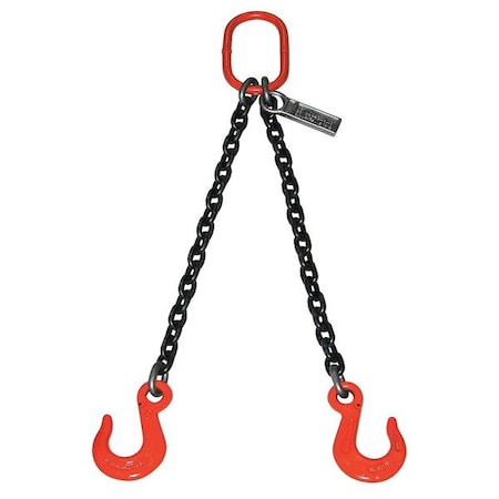 Chain Sling,Dbl Leg,82600 lb,1 In,14 ft