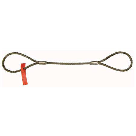 Sling,Wire Rope,17Ft L,Vert Cap 11200 lb