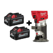 M18 FUEL Compact Router + M18 HIGH OUTPUT XC6.0 Batteries, 2-Pack