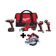 M18 Cordless LITHIUM-ION 4-Tool Combo Kit + M18 6-1/2" Circular Saw