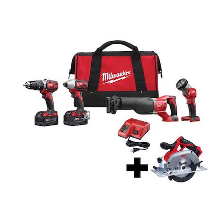 M18 6-1/2" Circular Saw + M18 Cordless LI-ION 4-Tool Combo Kit