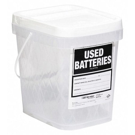 Use Batt Container, 9.75"Lx7.75"Wx9.625"H