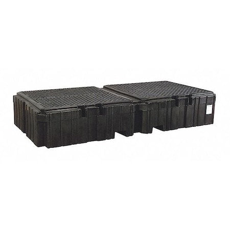 Spill Pallet, 535 gal Spill Capacity, 2 Drums, 16,000 lb Load Capacity