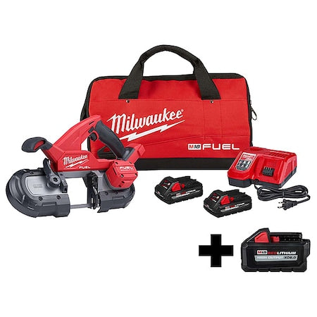 M18 FUEL Compact Band Saw Kit + M18 HIGH OUTPUT XC6.0 Battery Pack