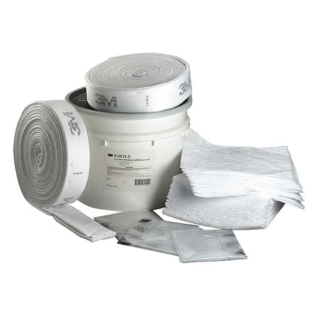 Spill Kit, 31 gal Volume Absorbed per Kit, 20 gal Capacity, Drum, Yellow, 41