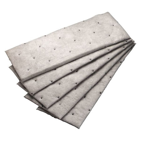 Sorbent Pad, 31 gal, 7 1/2 in x 20 1/2 in, Oil, Gray, Polyester, Polypropylene