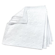 Sorbent Pad, 37 gal, 17 in x 19 in, Oil, White, 100 PK