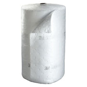 Sorbent Roll, 73 gal, 3 ft x 144 ft, Oil, White, Polyester, Polypropylene, Synthetic Fibers