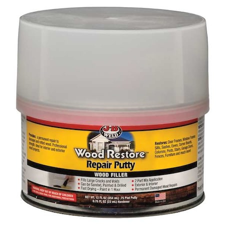 Putty 12 oz Size, Can Light Brown Wood Restore