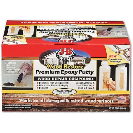 Epoxy Putty Kit, 32 oz Container Size, Box, Not Applicable, Brown