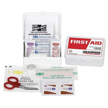 First Aid Kit and Housing, Plastic 31 Components, 1 People Served