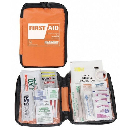 First Aid Kit and Housing, Fabric 43 Components, 25 People Served