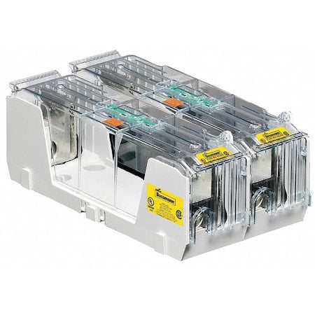 Open Fuse Block, 225 to 400A Amp Range, 600V AC/DC Volt Rating, 2 Poles, Box Lug