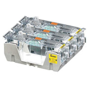 Open Fuse Block, 110 to 200A Amp Range, 250V AC/DC Volt Rating, 3 Poles, Box Lug