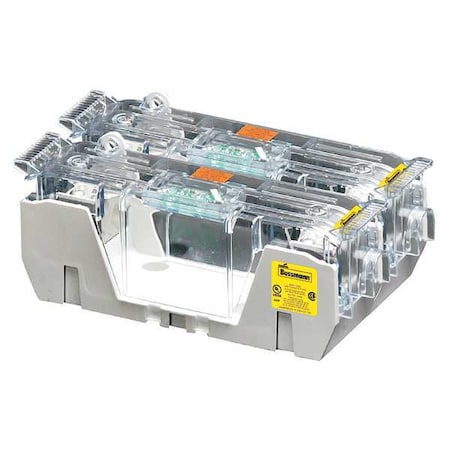 Open Fuse Block, R UL Class, 250V AC/DC Volt Rating, 2 Poles, Box Lug