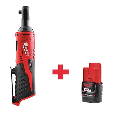 M12 Cordless 1/4" Ratchet + M12 CP2.0 Battery