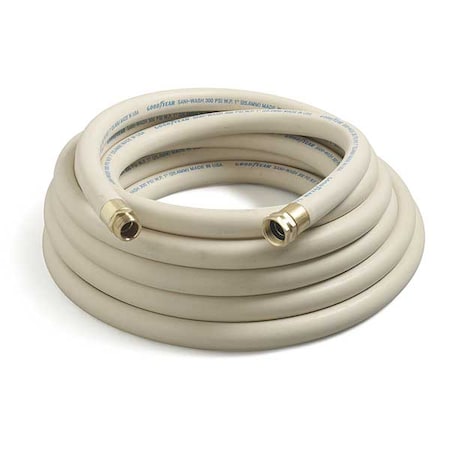 Washdown Hose Assembly, Hose 25 ft. L, Hose Inside Dia.: 1/2"
