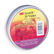 Vinyl Electrical Tape, 35, Scotch, 3/4 in W x 66 ft L, 7 mil Thick, Violet, 1 Pack