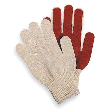 Coated Gloves, PVC, Flat, Palm, 2 Abrasion Level, Red, S (7) 1 PR