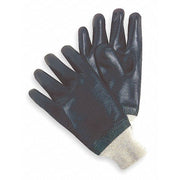 Condor Chemical Resistant Gloves, Cotton Jersey, 10.25 in L, Black, L, 1 PR