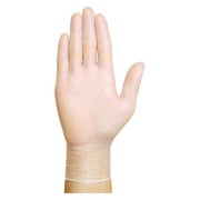 Disposable Gloves, 4.00 to 4.99 mil Palm, Vinyl, Powder-Free, M (8), 100 PK, Clear