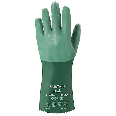 AlphaTec(R) 08-354 Chemical Resistant Gloves, Neoprene, 14 in L, 55 mil, Green, 9, 1 PR