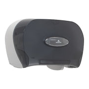 Toilet Paper Dispenser, Horizontal Double Roll, Standard Core, Wall Mount, Smoke