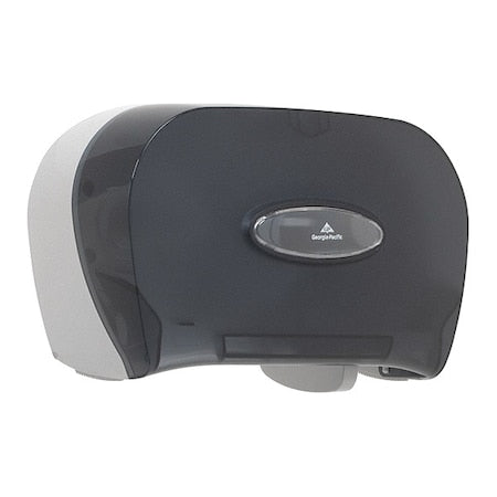 Toilet Paper Dispenser, Horizontal Double Roll, Standard Core, Wall Mount, Smoke