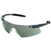 Persuader, Safety Glasses, Anti-Scratch, Gray Lens, Black Frame, Frameless