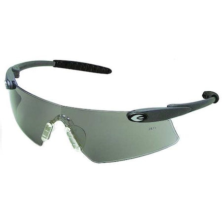 Persuader, Safety Glasses, Anti-Scratch, Gray Lens, Black Frame, Frameless