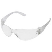 Safety Glasses, Condor V, Wraparound, Frameless, Clear Frosted Arm, Clear Lens, Uncoated