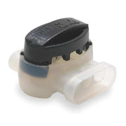 Insulation-Displacement Wire Connector, 16 AWG Max, 3 Port, Black, White, Nylon Insulation, 600 V