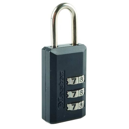 Luggage/Briefcase Padlock, Brass, Side, PK2