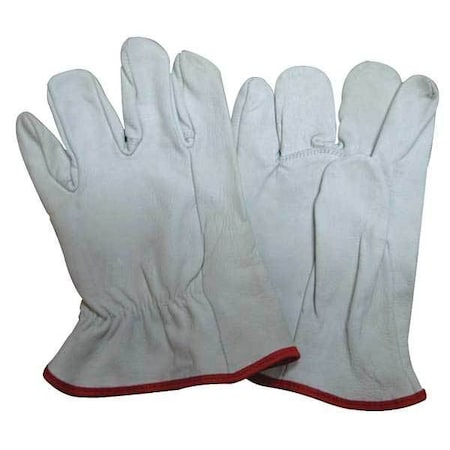 Electrical-Insulating Glove Protectors, Goatskin, 10" Length, White, Size 11