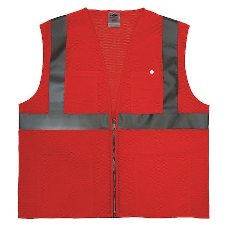 5XL Class 2 Cool Dry High Visibility Vest, Orange