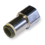 Push-Fit Adapter Fitting, 10mm Tube Size, Brass, Silver, 10 PK