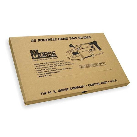 Portable Band Saw Blade, 3 ft. 8-7/8" L, 1/2" W, 18 TPI, Bi-Metal, 0.020" Thick, 25 PK